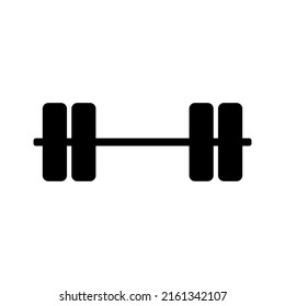 Dumbbell barbell icon vector in trendy