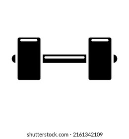 Dumbbell barbell icon vector in trendy