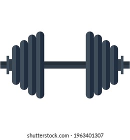 Dumbbell or barbell vector icon gym logo isolated on white
