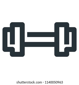 Dumbbell Barbell Vector Line Icon 32x32 Pixel Perfect. Editable 2 Pixel Stroke Weight. Medical Health Icon for Website Mobile App Presentation