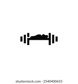 Dumbbell and bed logo design combination.