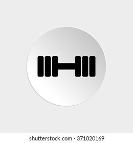Dumbbell  - black vector icon