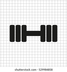 Dumbbell  - black vector icon