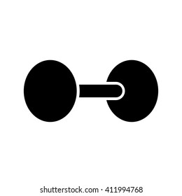 dumbbell bodybuilding black simple icon