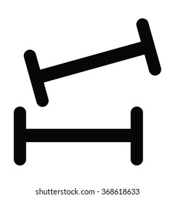 Dumbbell Bold Line Vector Icon