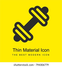 Dumbbell bright yellow material minimal icon or logo design