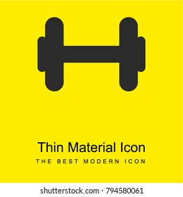 Dumbbell bright yellow material minimal icon or logo design