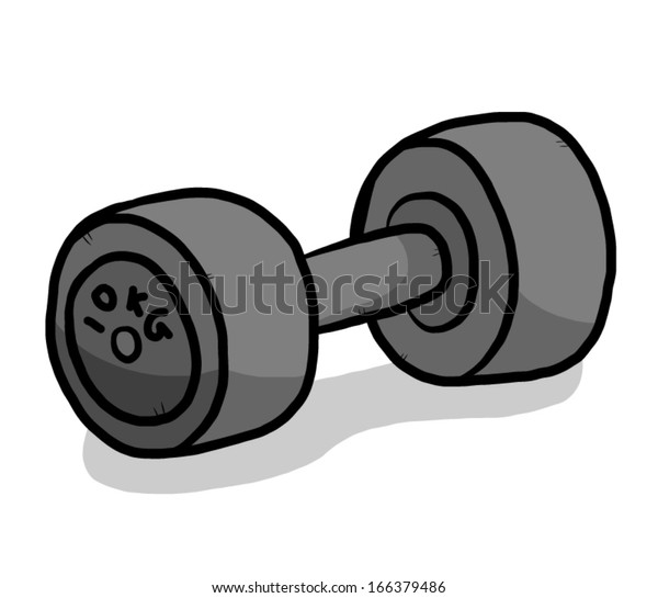 Dumbbell Cartoon Vector Illustration Isolated On Stock Vector (Royalty ...