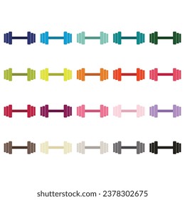 Dumbbell Clipart Gym tool Clipart Set Cartoon