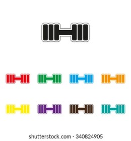 Dumbbell - color vector icon