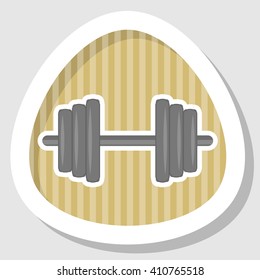Dumbbell colorful icon
