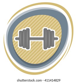 Dumbbell colorful icon