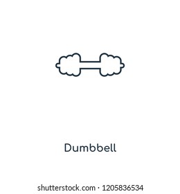 Dumbbell concept line icon. Linear Dumbbell concept outline symbol design. This simple element illustration can be used for web and mobile UI/UX.