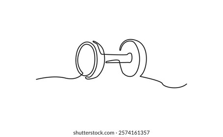 dumbbell continuous one line drawing