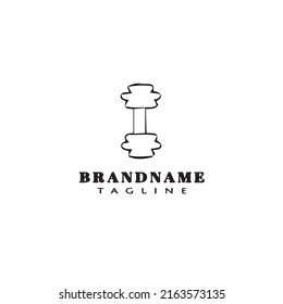dumbbell lindo icono plantilla de diseño logo negro aislado gráfico vectorial