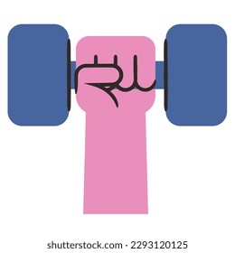 Dumbbell design element for website, application, printing, document, poster design, etc.