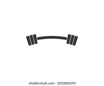 Dumbbell, dumbbells barbel icon. Vector illustration on white background.