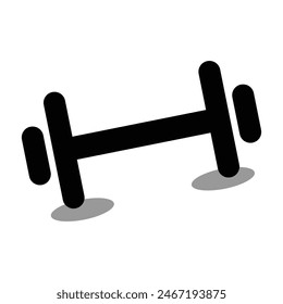 Dumbbell or dumbbells weight training equipment flat vector icon for exercise apps and websites. Vector illustration. Eps file 5.
