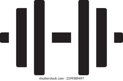 Dumbbell or dumbells weight training equipment flat vector icon for exercise apps and websites