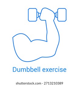 Icono de ejercicio de mancuerna Vector

Símbolo de esquema de fitness de entrenamiento de brazo