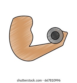 Dumbbell exercise vector illustration