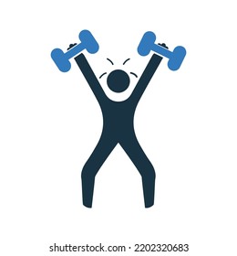 Dumbbell, exercise, weight icon. Simple vector illustration.