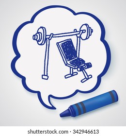 dumbbell fitness doodle
