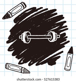 dumbbell fitness doodle