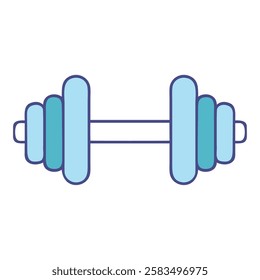 Dumbbell fitness equipment for strength training isolated vector illustration