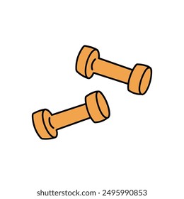 Dumbbell fitness exercise icon vector illustration