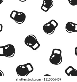 Dumbbell fitness gym icon seamless pattern background. Business concept vector illustration. Barbell bodybuilding sport symbol pattern.