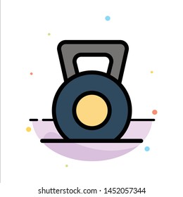 Dumbbell, Fitness, Gym, Lift Abstract Flat Color Icon Template