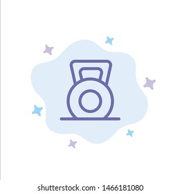 Dumbbell, Fitness, Gym, Lift Blue Icon on Abstract Cloud Background. Vector Icon Template background