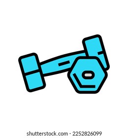 dumbbell fitness sport color icon vector. dumbbell fitness sport sign. isolated symbol illustration