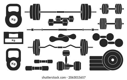 Dumbbell of fitness vector black set icon. Vector illustration barbell on white background. Isolated black set icon dumbbell of fitness.