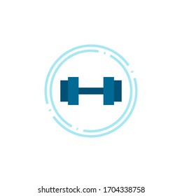 Dumbbell flat element design,Vector and Illustration.