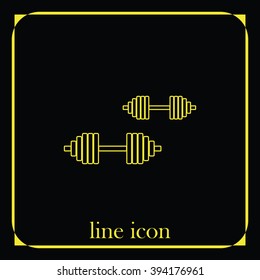 Dumbbell flat icon.