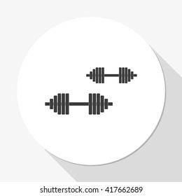 Dumbbell flat icon.