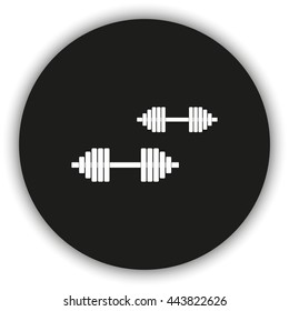 Dumbbell flat icon.