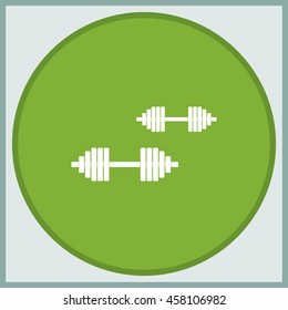 Dumbbell flat icon.