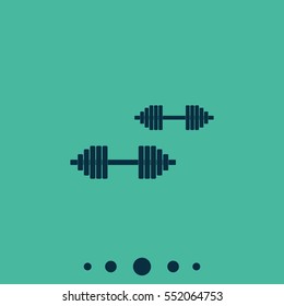 Dumbbell flat icon.