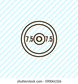 Dumbbell flat icon