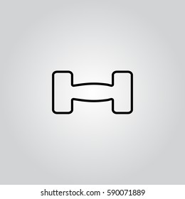 Dumbbell flat icon