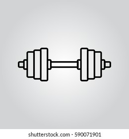 Dumbbell flat icon