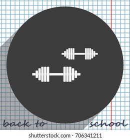 Dumbbell flat icon.