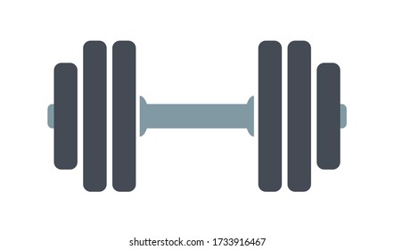 Dumbbell flat icon. Building symbol. Simple vector illustration weidht concept.