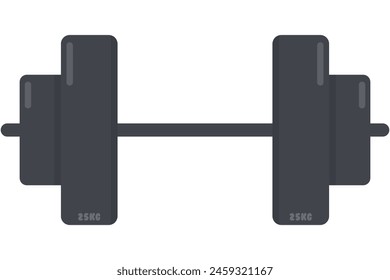 Dumbbell flat icon illustration isolated on white background.