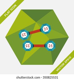 dumbbell flat icon with long shadow,eps10