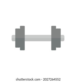 Dumbbell flat icon on white background