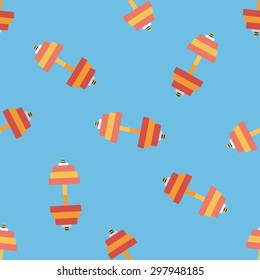 dumbbell flat icon,eps10 seamless pattern background